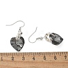 Heart Glass Dangle Earrings X-EJEW-JE01737-5