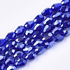 Electroplate Glass Beads Strands EGLA-T013-05B-1