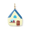 Printed Brass Pendants KK-CBA109E-09-1