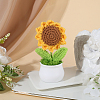 1Pc Sunflower Yarn & PVC Display Decoration DJEW-SC0001-19-4