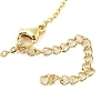 Brass Micro Pave Clear Cubic Zirconia Cable Chain Turtle Pendant Necklaces for Women NJEW-M009-01G-B-3