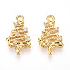Brass Micro Pave Cubic Zirconia Pendants KK-N263-88G-1