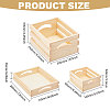 Wooden Storage Wood Nesting Crates CON-WH0092-51-2