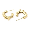 Brass Ring Melting Stud Earrings EJEW-Q770-12G-2