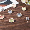 8Pcs 5 Styles Resin & ABS Imitation Pearl & Iron &  Glass Shoe Buckle Clips FIND-CP0002-95-7