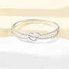 304 Stainless Steel Hinged Bangles for Women BJEW-F527-02P-1
