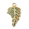 Brass Micro Pave Cubic Zirconia Pendants KK-G534-01B-G-1