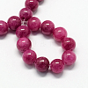 Natural Dyed Yellow Jade Gemstone Bead Strands X-G-R271-10mm-YXS12-1