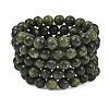 Natural Jade Beaded Stretch Bracelets BJEW-I253-10mm-07-1