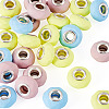 30Pcs Spray Painted Faceted Resin European Beads RESI-TADJ0001-05B-2