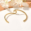 Ion Plating(IP) 304 Stainless Steel Cuff Bangles BJEW-G611-01G-4