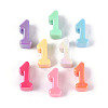 UV Plating Opaque Acrylic European Beads PACR-T017-10A-1