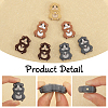CHGCRAFT 16Pcs 4 Colors Squirrel Food Grade Eco-Friendly Silicone Beads SIL-CA0003-02-5