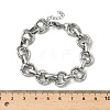 304 Stainless Steel Rolo Chain Bracelets for Women BJEW-S176-01P-C-5