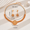 Elegant Middle Eastern Alloy Hollow Round Necklace & Earrings Sets for Women TY5682-2