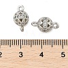 Brass Micro Pave Cubic Zirconia Connector Charms KK-U056-03P-3