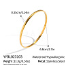 3.5MM 304 Stainless Steel Vintage Textured Round Bangles for Women GG7668-5-1