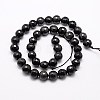 Natural Obsidian Beads Strands G-G549-6mm-02-2