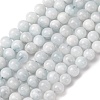 Natural Aquamarine Beads Strands G-R446-8mm-04-01-2
