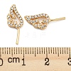 Brass Micro Cubic Zirconia Wing Shape Head Pins KK-Q789-17G-3