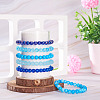 6Pcs 6 Styles 8mm Glass Round Beaded Stretch Bracelet Sets BJEW-TAC0021-8
