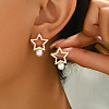 Elegant Brass Imitation Pearl Stud Earrings Women's Daily Jewelry DV0468-7-5