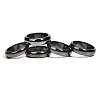 Dyed & Heated Black Agate Finger Rings IK0879-4-4