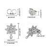 Unicraftale 304 Stainless Steel Stud Earring Findings STAS-UN0008-06P-2