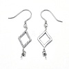 925 Sterling Silver Dangle Earring Findings STER-L057-034P-2