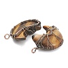 Natural Tiger Eye Tree of Life Wire Wrapped Pendants LS-G-L520-E07-R-NF-2