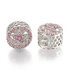 Alloy Rhinestone European Beads PALLOY-T048-05P-01-2