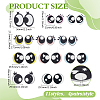 44 Pairs 11 Styles Felt Craft Doll Eye FIND-PH0025-56-2