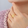 304 Stainless Steel Adjustable Cuff Rings LS-RJEW-L129-03G-2
