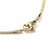 304 Stainless Steel Flat Snake Chain Necklaces for Women NJEW-D058-03G-3