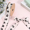 1Roll Printed Polyester Chiffon Ribbons OCOR-CY0002-35D-7