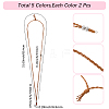 10Pcs 5 Colors Waxed Polyester Cord Adjustable Necklaces Making AJEW-SC0004-32-2