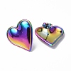 Ion Plating(IP) 304 Stainless Steel Heart Stud Earrings for Women EJEW-F300-16MC-2
