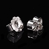 Rhodium Plated 925 Sterling Silver Friction Ear Nuts STER-L063-09P-4