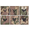 6Pcs 3 Styles Polyester Epaulette Camouflage PATC-FH0001-27A-1