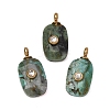 Natural African Turquoise(Jasper) Faceted Pendants GG-CBA38A9-03G-01-1