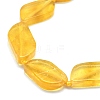 Natural Yellow Fluorite Beads Strands G-G106-F03-01-3