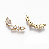Brass Micro Pave Cubic Zirconia Charms KK-S359-056-RS-2
