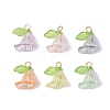 6Pcs Transparent Acrylic Pendants PALLOY-JF03288-01-1