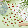 50Pcs Handmade Lampwork Pendants LAMP-ME0001-25-4