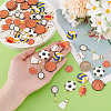 64Pcs 8 Styles Sports Goods Theme Alloy Enamel Pendants ENAM-ME0001-19-3