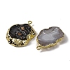 Imported Natural Geode Agate Big Pendants G-G895-08G-3