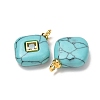 Dyed Synthetic Turquoise Pendants GG-CBAA798-03G-02-3