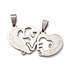 304 Stainless Steel Rhinestone Split Pendants STAS-F368-16P-1
