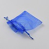 Rectangle Organza Drawstring Gift Bags with Ribbon OP-WH20005-01B-2
