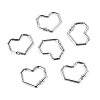 6Pcs Heart Alloy Spring Gate Rings FIND-TA0011-14B-3
